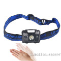 Plastic adjustable sensor headlamp